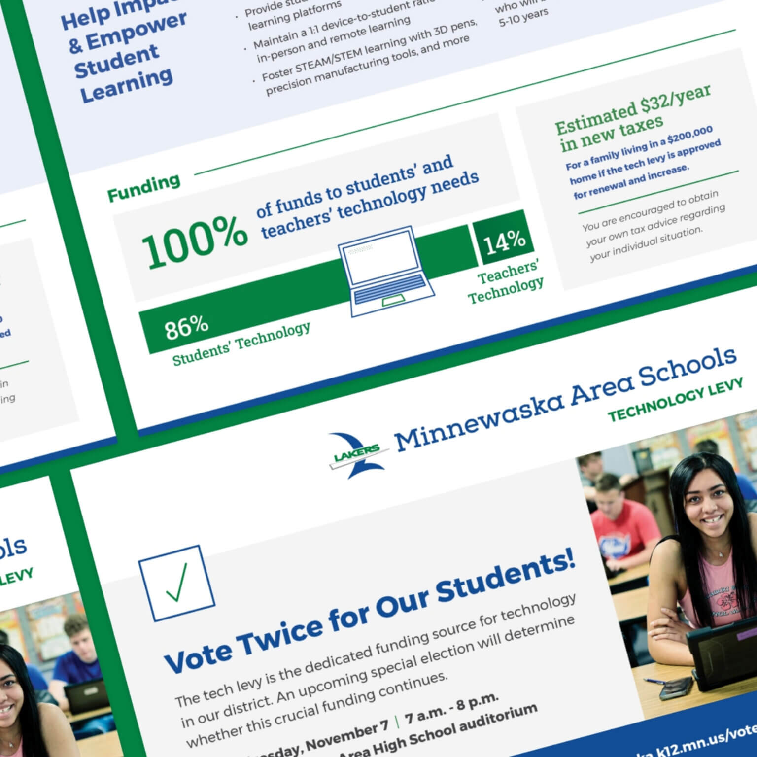 A postcard with images, illustrations, and text.