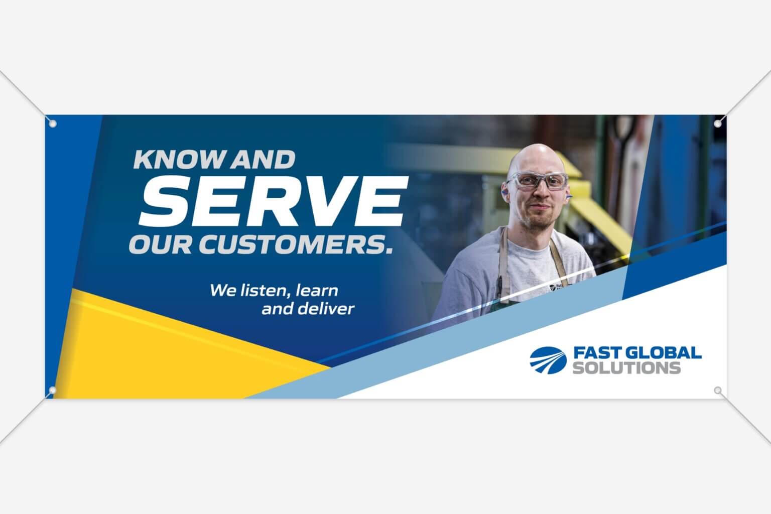 Horizontal banner representing one of FAST Global Solution's values