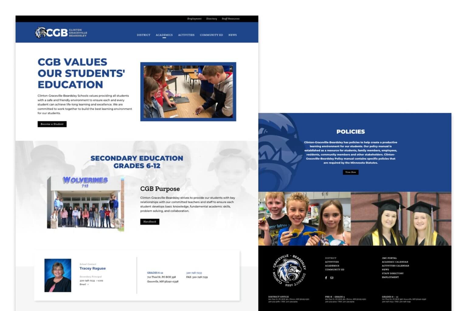 Cgb Website Sections