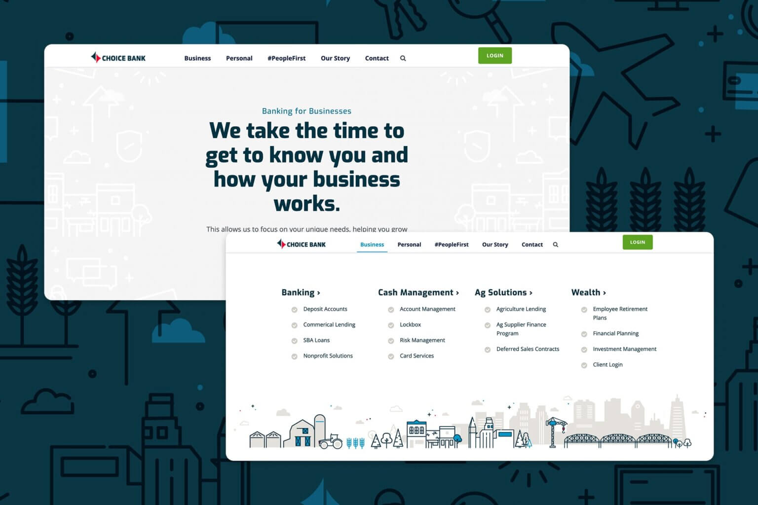 Choice Bank Background Illustration