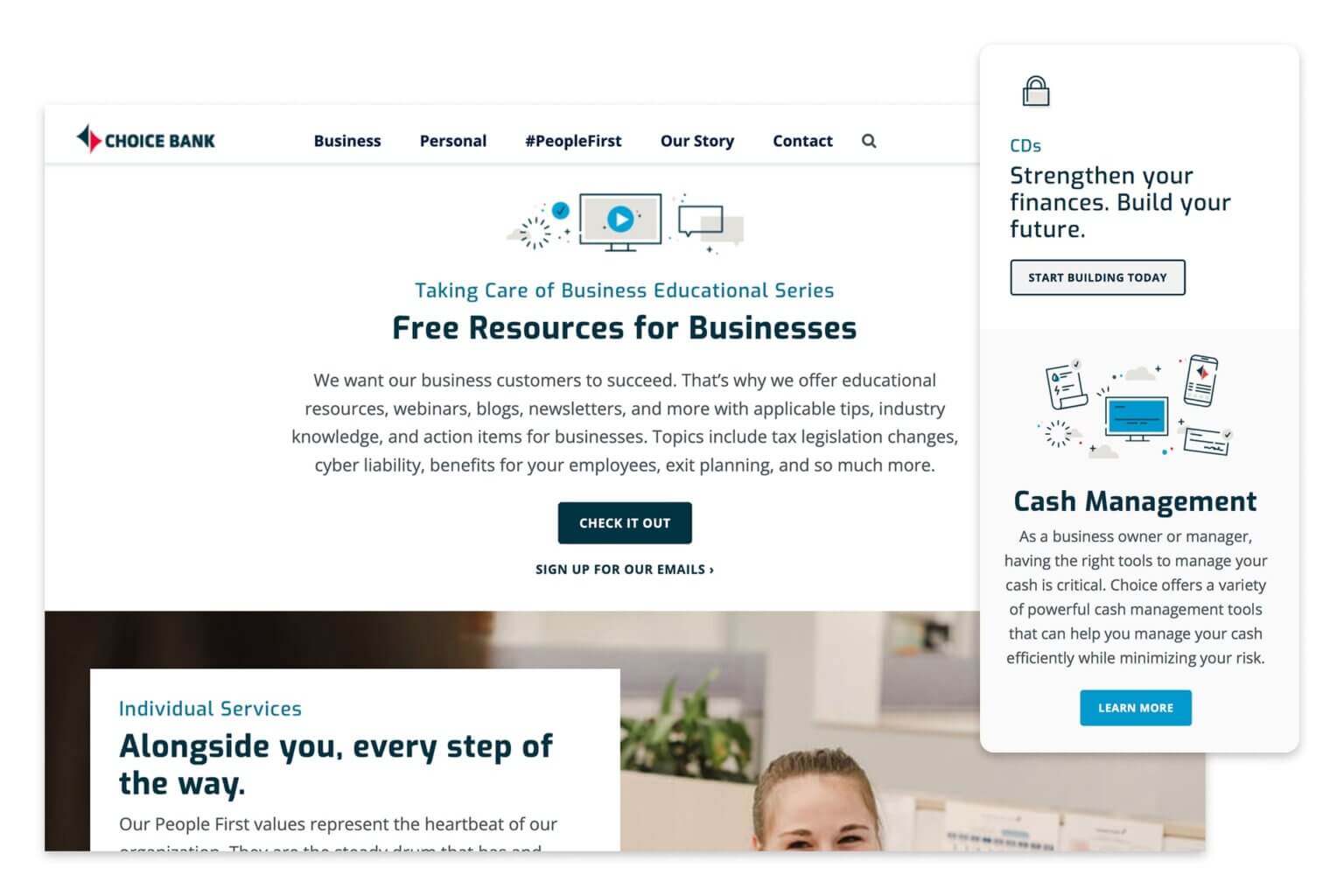 Choice Bank Business Illustration