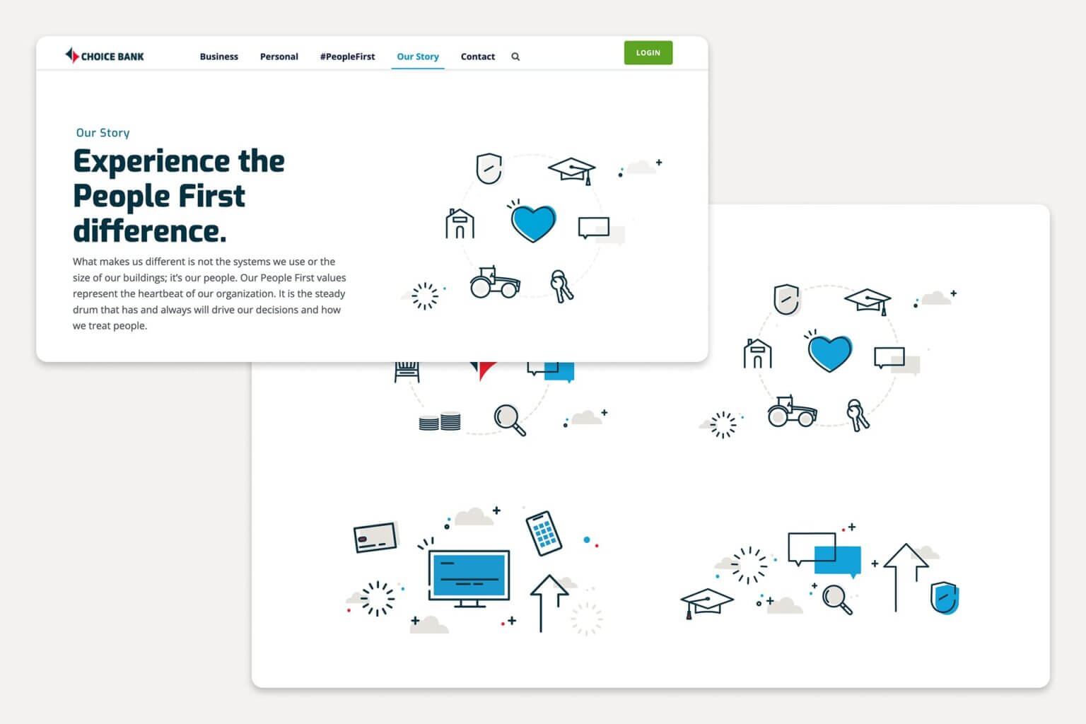 Choice Bank Story Icons